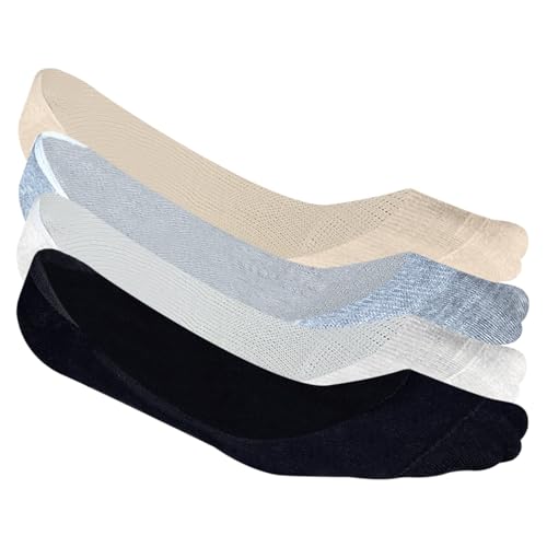 Image of HEELIUM Bamboo No Show Socks for Women | Odour Free & Breathable | 3X Softer than Cotton Socks | Low Cut Socks | Size (UK 3-7)