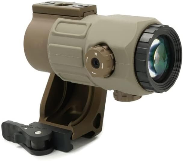 G45 5X Magnifier with 2.26 FTC Mount Combo，Quick Release and Flip-to-Center (FTC) Mechanism，CNC 7065 Alumnium，Black/FDE/TAC