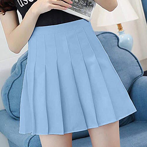 AOXQ Jupe plissée Taille Haute pour Femme Douce Jolie Fille Danse Mini Jupe Jupe Noire Blanche Kawaii Femme Mini Jupe Courte 5_XL Cover