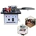 110V Wood Working Edge Banding Machine 1200W Portable Edge Bander Auto Tape Breaking Double-sided Coating Edgebander with Adjustable Speed Multi-Function Furniture Edge Bander