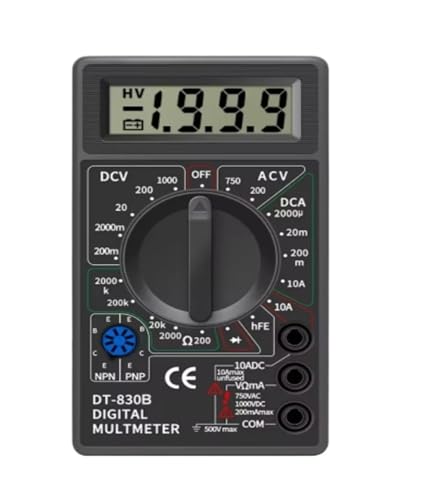 Multimètre portatif DT830B noir idéal pour réparer vos appareils à la maison