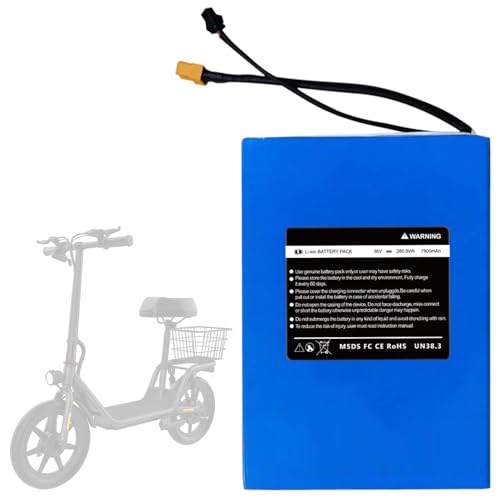 CWUU 36V 7.8AH General Electric Scooter Battery Replacement for Gotrax Flex 280.8Wh Compatible with Gyroor Electric Scooter Rechargeable Scooters High Capacity Battery Pack Long-Lasting