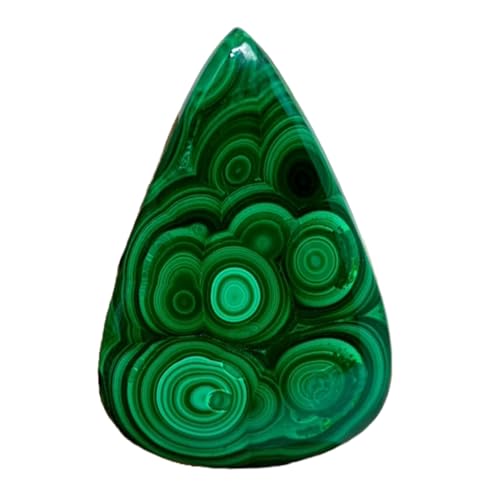 Cabochon malachite naturelle poire 50x33mm pour création de bijoux DIY