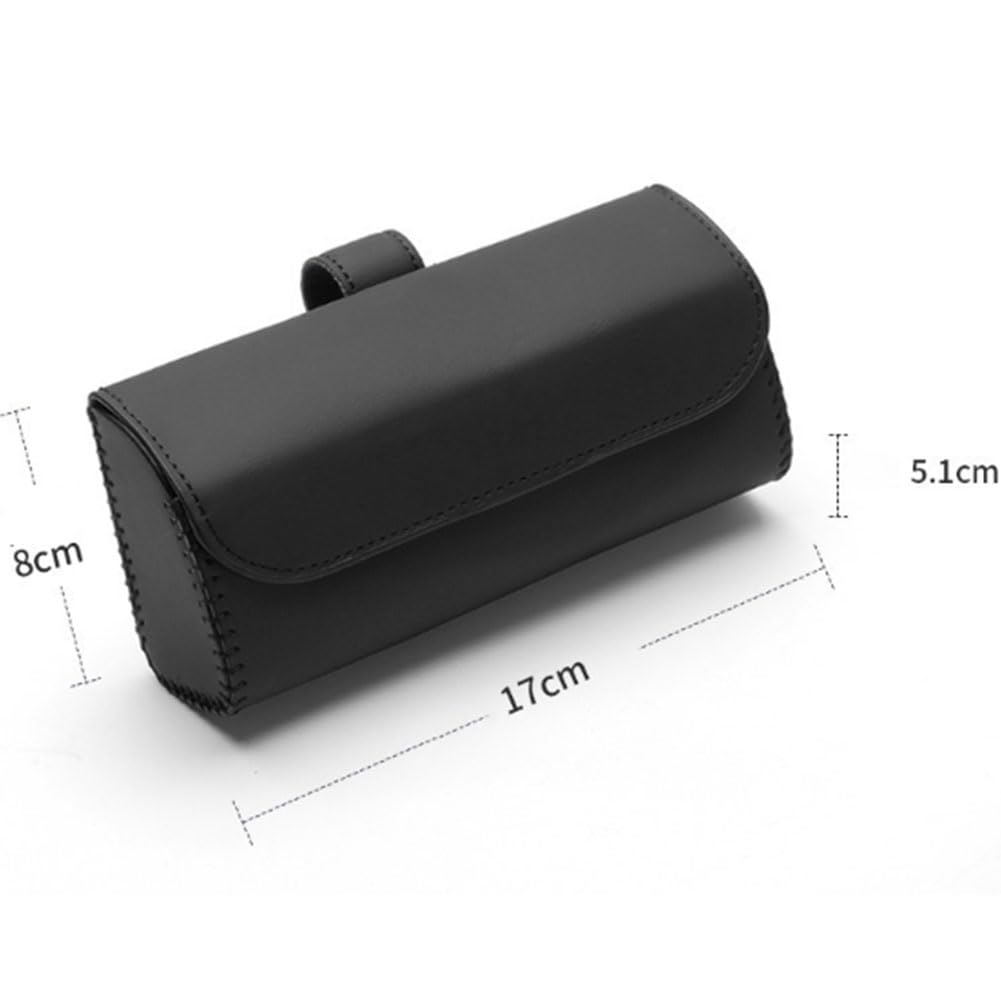 Auto Brillenetui Sonnenblende für A1 A3 TT, Auto Sonnenbrillenhalter Leder, Universal Kristall Brillen Aufbewahrungsbox,J