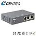 60W 2-Port Gigabit PoE Switch/Extender PoE Splitter Repeater, 10/100/1000Mbps, Supports IEEE 802.3af/at for Ethernet Extension, 6KV Lightning Protection, by CENTROPOWER