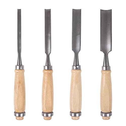yqltd Wood Color Carbon Steel Carving Firmer Gouge Wood Chisel Set DIY ...