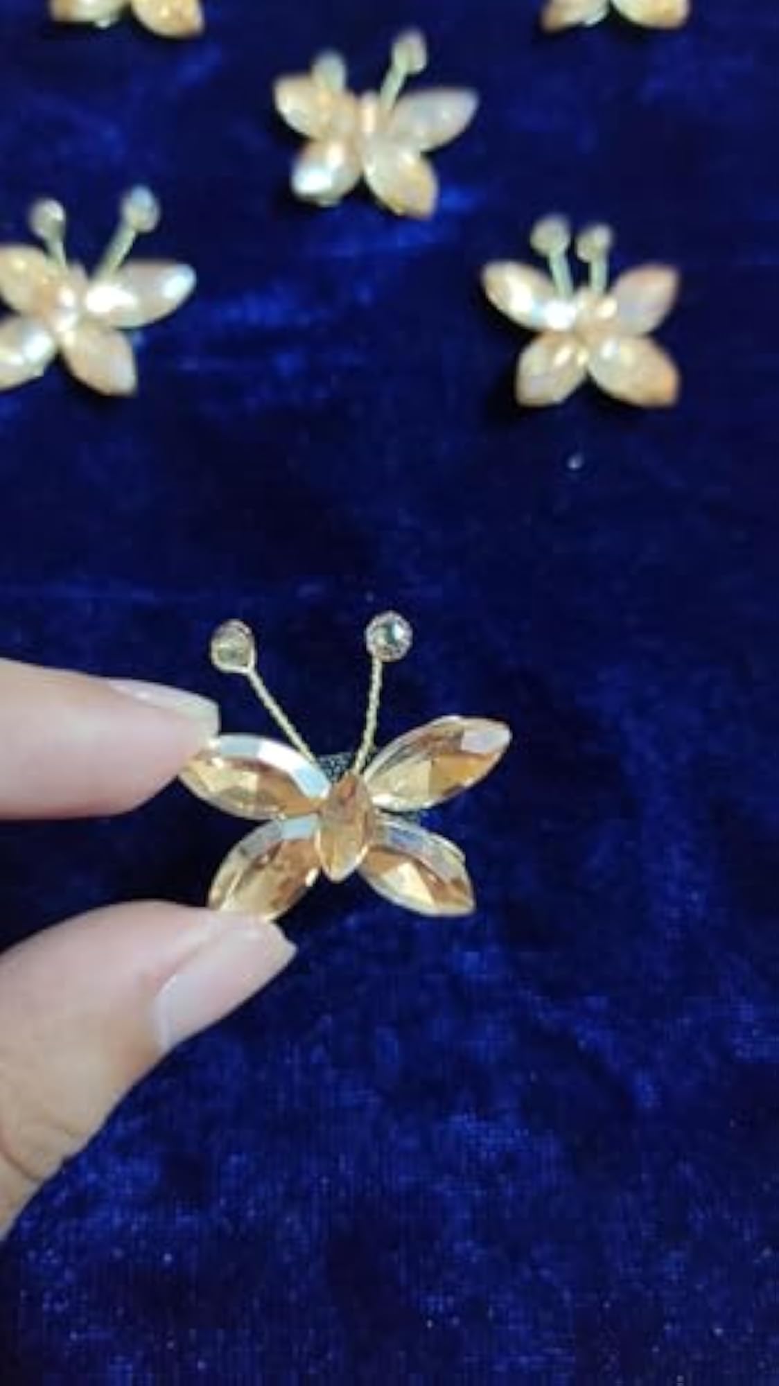 Manrav Pack Of 6 Brown Hair Butterfly Clips, Decorative Accessories