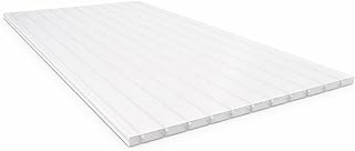 Doppelstegplatte aus Polycarbonat Transparent (Klar) – UV-beständige Hohlkammerplatte für Terrassenüberdachung, Gewächshaus & Carport, Witterungsbeständig und Schlagfest (Opal weiß, 98 x 400 cm)