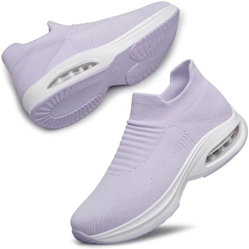 ADQ Zapatillas Deportivas Mujer Zapatillas Casual para Mujer Slip On Sneakers Ligero Transpirable con Air Cushion Support sin Cordones