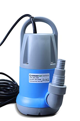 Amazing 🔥 Submersible Clean Water Sump Pump 0.5hp with built in Automatic ON/OFF (no external float switch needed) 1800GPH, 26'Head, Thermal Protector - Schraiberpump