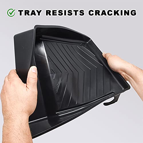 Kit de pintura doméstica de nível profissional – 13 peças – pano de queda, pincéis de tinta, bandeja