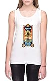 Normale Passform Epos Mutter Damen Tank T-Shirt Weiß Größe L Women\'s Tank T-Shirt White