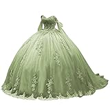 Material: High Quality puffy tulle fabric ,lace appliques , soft and skin-friendly. Hand Wash Only Design: off shoulder quinceanera dresses long ball gown , gorgeous lace appliques , puffy style, corset , lace up closure, it is easier for us adjust t...