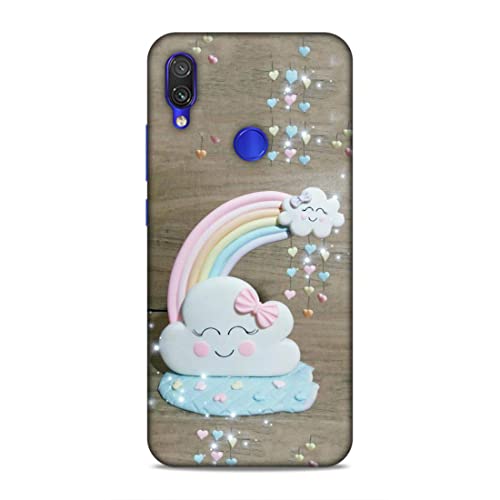 Image of Printed Mobile Back Hard Case Cover for Redmi Note 7 / 7S / 7 Pro | Smiley Cloud, Colourful Heart, Clay Art rainbow-2179