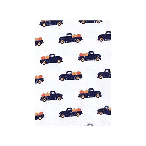 Image of Hudson Baby Unisex Baby Cotton Flannel Burp Cloths Bundle, Pumpkin Truck, One Size