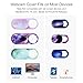 Cuxnoo Webcam Cover Slide 6 Packs, Ultra Thin Camera Privacy Protector fit for MacBook Pro, iMac, iPad Pro, Tesla Model 3, Y, X, S, and More Laptop or Tablet, Colorful Space