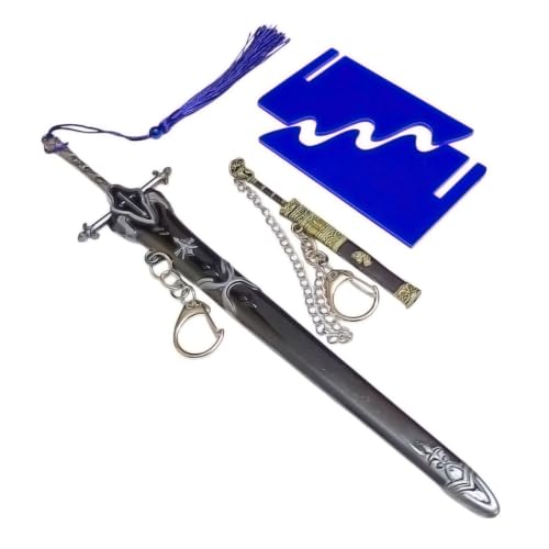 Image of UNSHARPED Metal KATANA Keychain with stand - Multicolor