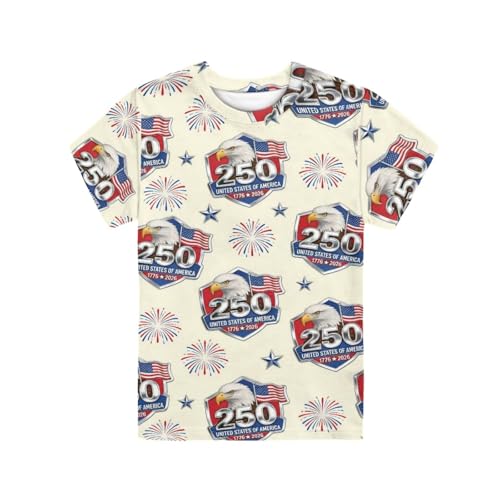 Image of Kids Graphic T-Shirt Boys Girls Novelty Tees Top Short Sleeve Shirts Summer Blouses 3-16