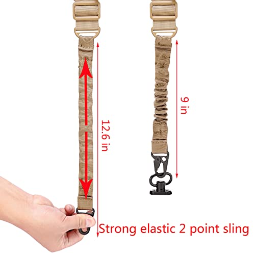 Ratulie 2 Point Sling Tactical Shotgun Sling Quick Adjust Qd Rifle Slings With Shoulder Pad Qd Sling Swivels Two Point Sling With Fast Adjust Loop For Mlok Rail #TOP4