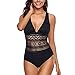 Costume da bagno da donna, 1 pezzo, con scollo a V, elegante e chic, costume da...