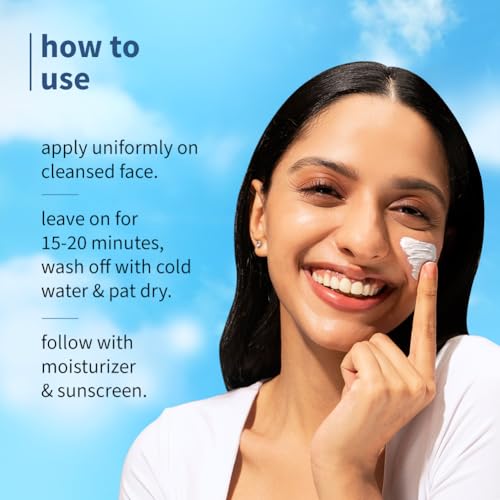 Image of Plum 5% Niacinamide & Kaolin Clay Cloud Whip Face Mask with Rice water 50g | Removes excess oil, Brightens skin,Deeply hydrates