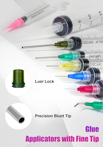 Eomhept DISPENSER SET-54 Glue Syringe Needle Tip Squeeze Bottles Set thumb #2