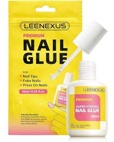 LEENEXUS Super Strong Brush On Nail Glue
