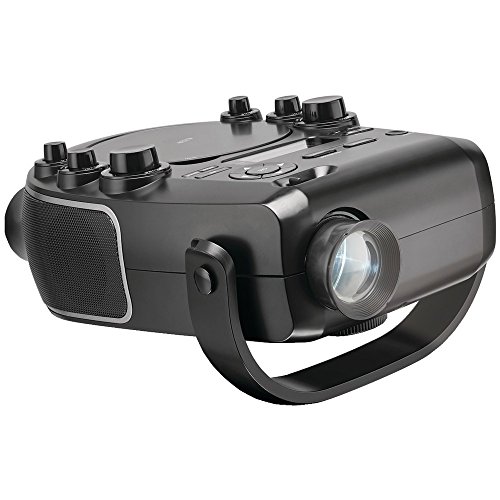 iLive Bluetooth Karaoke Machine with Projector, Includes Microphone and Remote Control, Black (IJP557B)