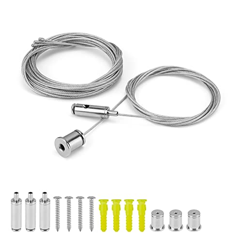 Cavi In Acciaio Inox Con Moschettoni - Set Da 12 Pezzi Per Sospensioni Sicure