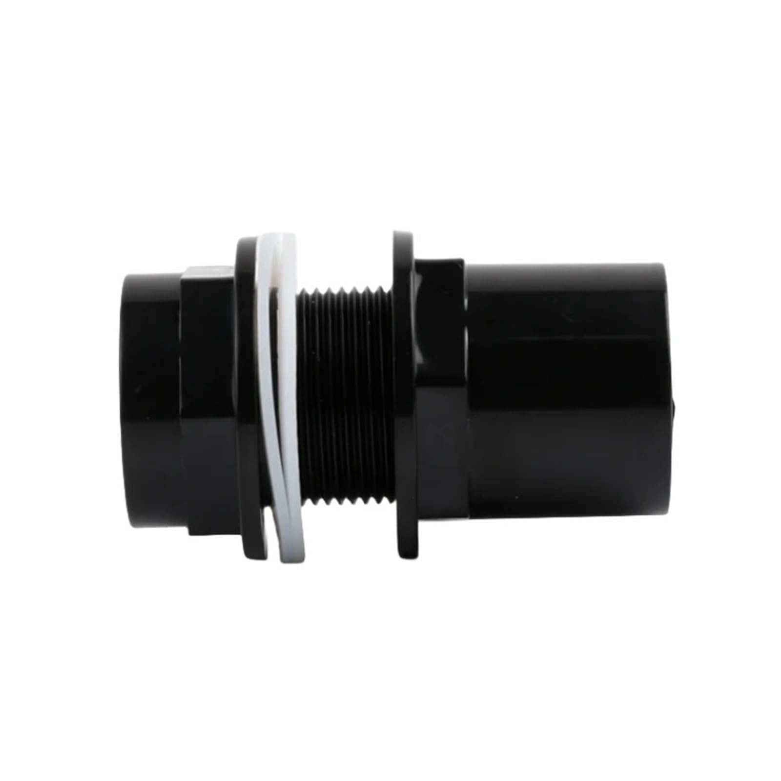 Conector de tubería de Tanque de Agua, Conector de Tubo de PVC de 20-50 mm, Negro, for depósito de Agua, Acuario, desagüe, Entrada/Salida de riego(50mm)
