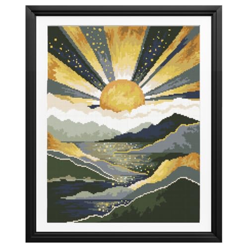 Kit broderie point de croix 11CT grand format à offrir en cadeau créatif pour adulte