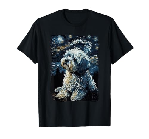 Havanese Dog Starry Night T-Shirt, Men, Black, 3X-Large