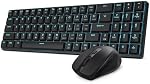 Redragon BS8773 Clavier sans fil et Mouse Combo, 78 Clés 2.4Ghz sans fil à faible profil Mechanical Brown Switch Clavier avec/Slim Compact Design & Single Blue Backlit, Grip Confort 2400 DPI Max souris