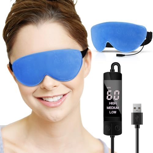 Heated Eye Mask,Washable USB Electric Eye Heating Pad with
