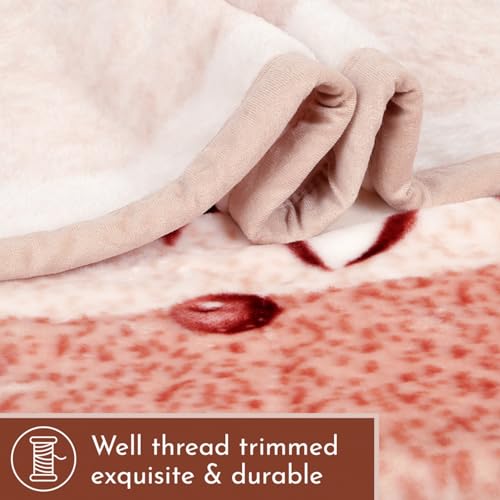 Image of Signature All Season Double Bed Blanket | Super Soft Plush, Lightweight & Cozy | 220 x 240 cm | 2.5 kg | Multi-Color Vibrant Print | Ideal for Winter, AC Use & Gifting (Terracotta Grace)