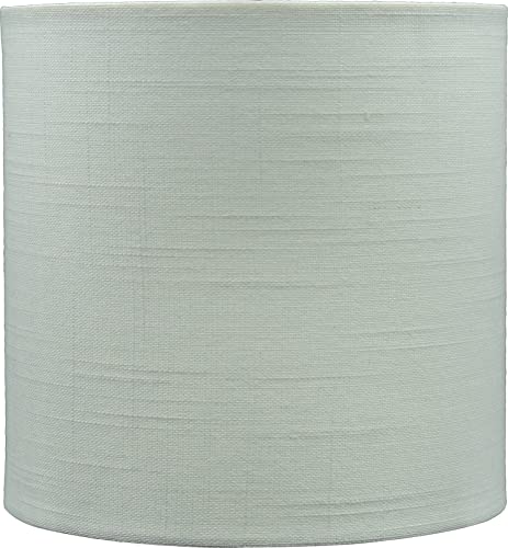Image of Aspen Creative 58307A, Drum Uno Lamp Shade, Off White, 8 inch Top x 8 inch Bottom x 8 inch Height, Slip UNO 33mm