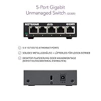 NETGEAR 5-Port + 8-Port Gigabit Ethernet LAN Switch (für Desktop, Plug-and-Play, energieeffizient, robuste und lüfterlose Metallgehäuse, GS305 & GS308) – Ansicht 2