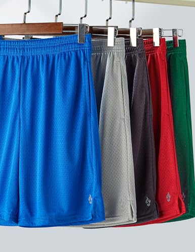 Image of Liberty Pro 5 Pack Youth Boys Athletic Mesh Basketball Shorts