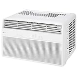 LG 8,000 BTU Window Air Conditioner with Dehumidifier, 115V, Window AC for Medium Rooms up to 350 Sq. Ft. (25' x 14'), Window Unit AC with Remote Control, 3 Speeds, Auto-Restart, 24-Hour Timer, White