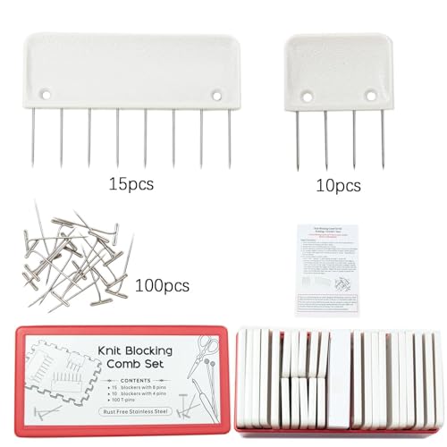 Kit de blocage pour tricot pour redresser les bords de vos pulls et écharpes - 6