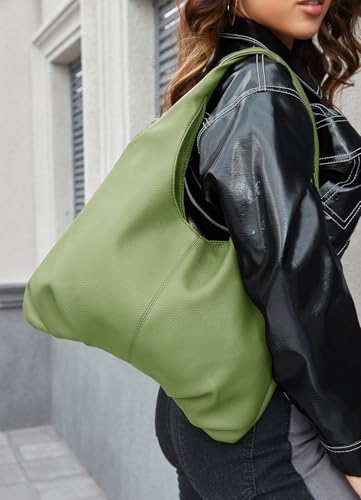 Image of Slouchy Hobo Bags for Women Retro Vegan Leather Shoulder Handbags with Coin Purse