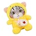 Skrskr Peluche a forma di gatto | Peluche a forma di gatto con grazioso costume e borsa – abbracciare e coccole con imbottitura morbida e soffice per gatti per ragazze