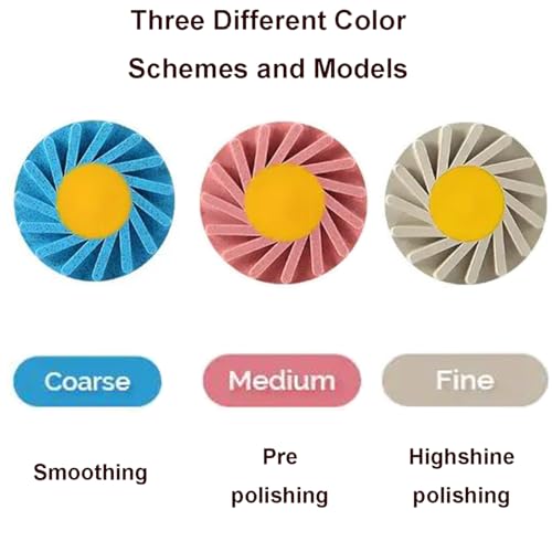 Image of Dental Composite Resin Polishing P3 Disc Polisher Wheels Diamond 3-Step Diamond Impregnated Polishing System System 14mm Wheel Kit Spiral Flex Brush Tools