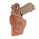 1791 GUNLEATHER Leather Gun Holster - 3 Way OWB Right Handed Thumb Break Holster - Fits Glock 17, 19, Ruger SR9 SR22, Sig P225, Springfield XDS, SW Shield MP9 MP40, Walther CCP, P22, Taurus G2 - Brown