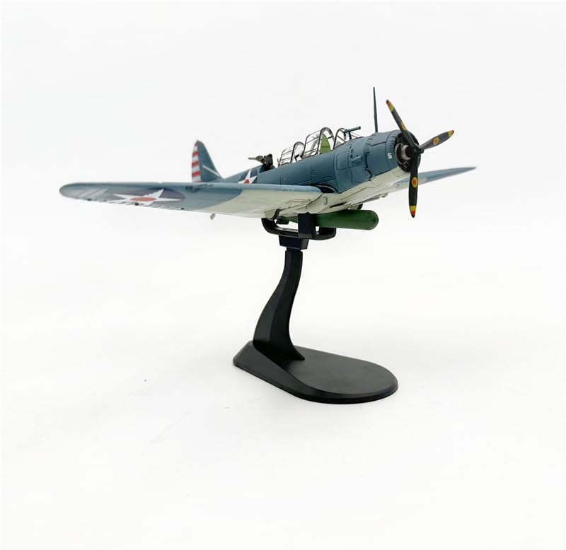1:72 TBD Devastator Model, High Simulation Military Aircraft, Metal Pre-Assembled Diecast Airplane Models for Collection or Gift.