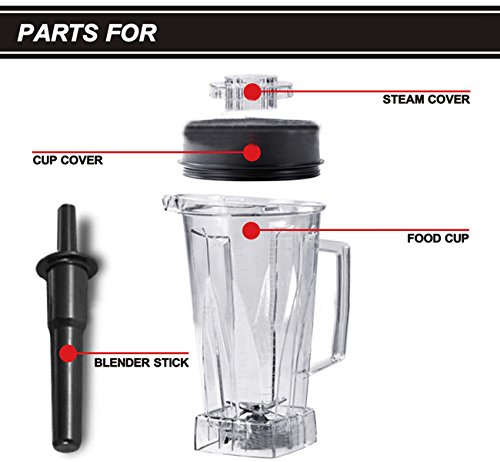 Glantop 3.9 Litre 2800W High Performance Professional Commercial Blender Multifunctional Food Processor Juicer Smoothie Mixer (Black) - Image 6