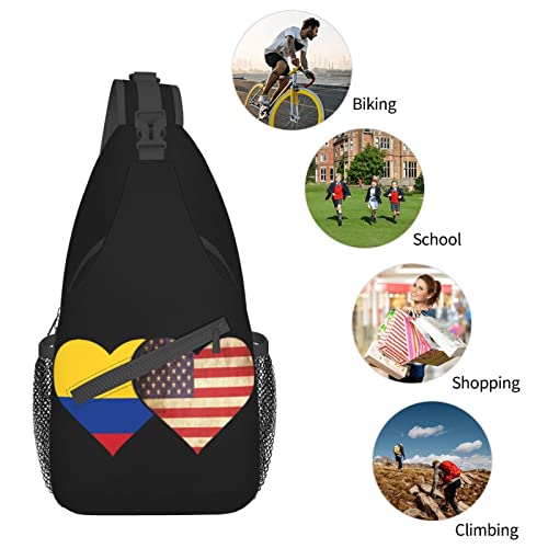 Morrales de un solo tirante con bandera Colombia y EE.UU. miniatura 7