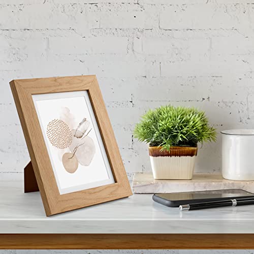 Fabian Clarke London® 8x6 Modern Oak Wooden Picture Photo Frame with White Mount to Hang Portrait or Landscape - Image 6