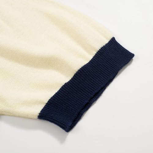 Polo para hombre OXKNIT manga corta casual tejido con cuello en V para verano miniatura 4