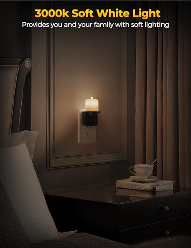 Image of Briignite Dimmable Night Light Modern Design & Candle Night Light
